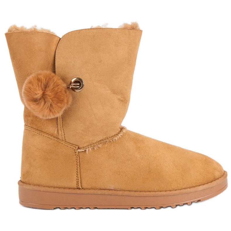 Mukluki con un cappotto di montone marrone