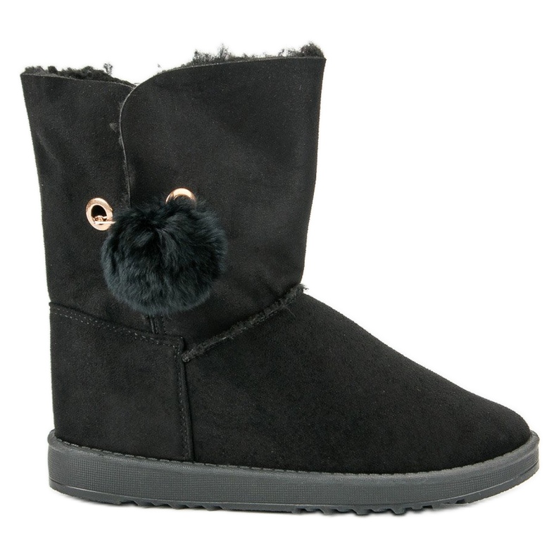 Mukluki con pelle di pecora nero