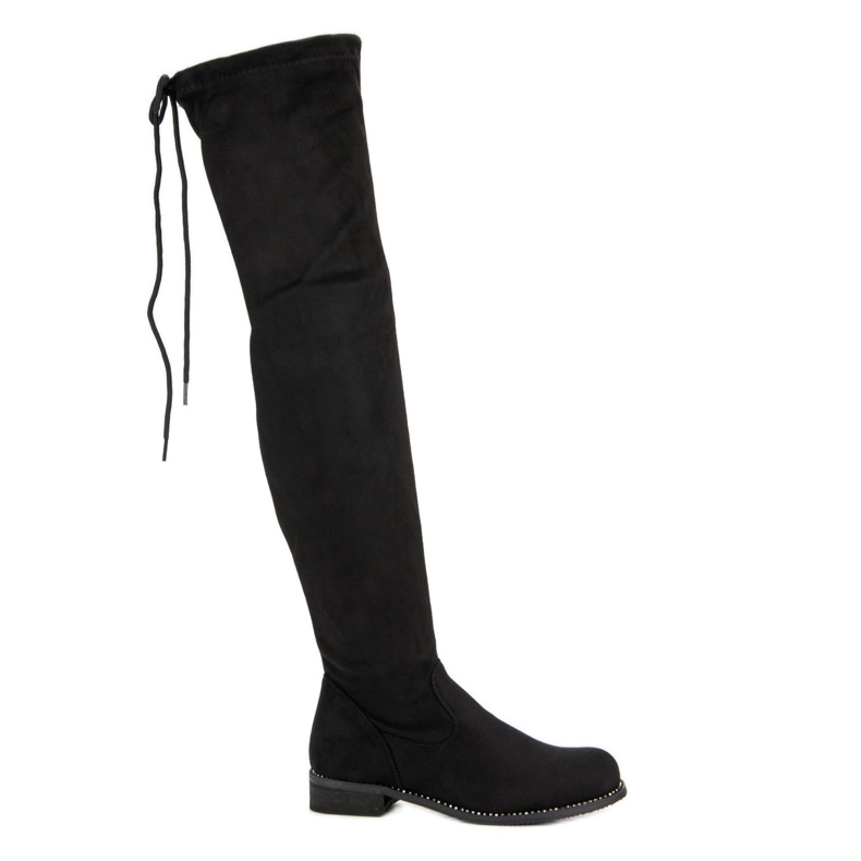 Super Me Stivali sopra il ginocchio alla moda nero