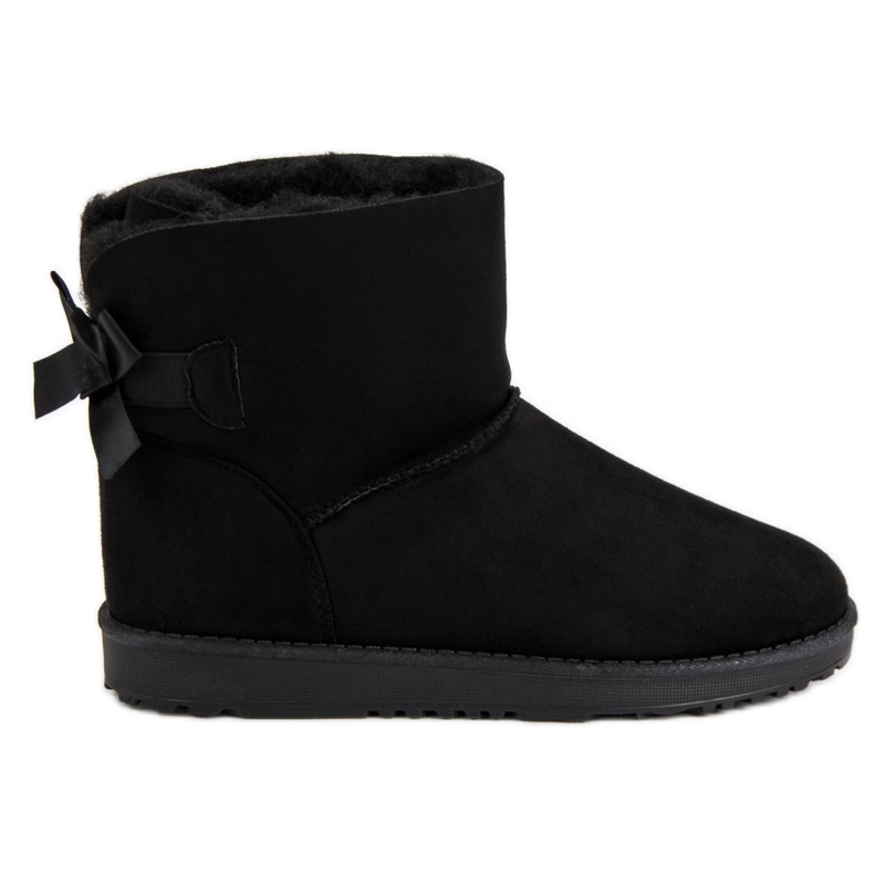 Queentina Mukluki nero con fiocco