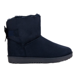 Queentina Mukluki blu navy con fiocco