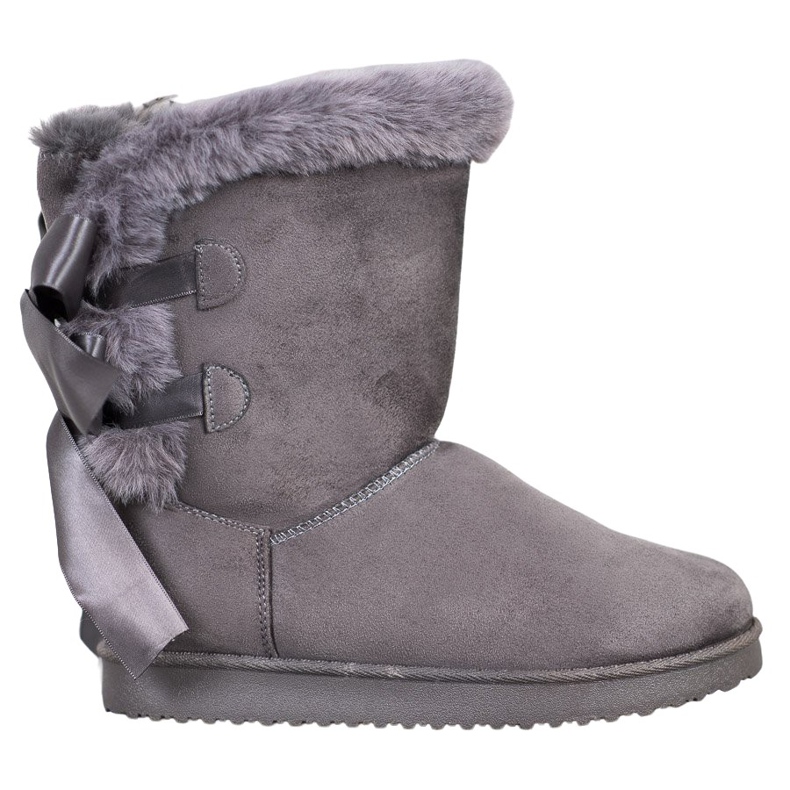 Mukluki alto con fiocchi grigio