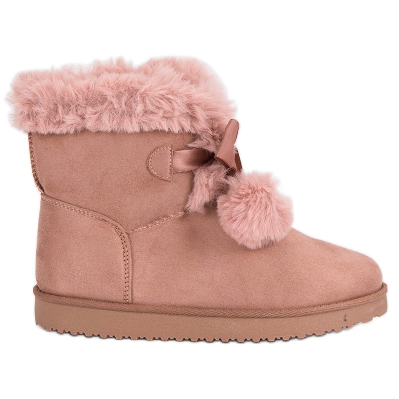 Mukluki in polvere alla moda rosa