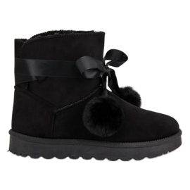 Mukluki nero con pompon