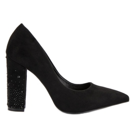 Bestelle Décolleté nere con cristalli nero