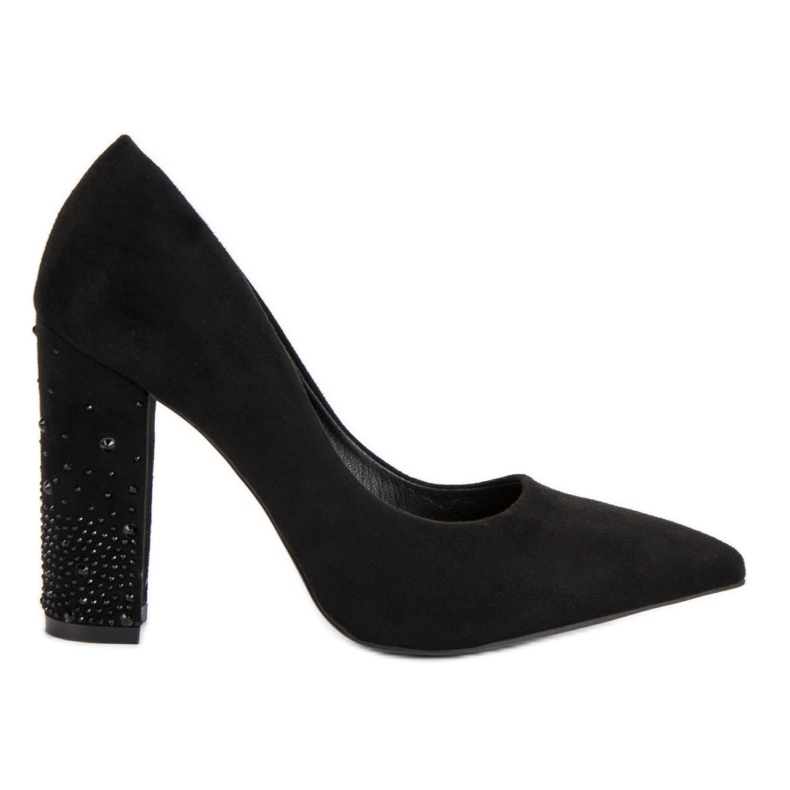 Bestelle Décolleté nere con cristalli nero