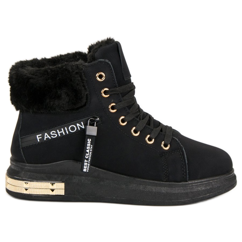 Scarpe da ginnastica alte isolate nero