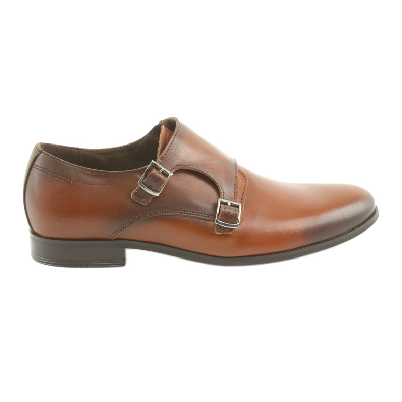 Tur Scarpe formali Monki in pelle con fibbia marrone