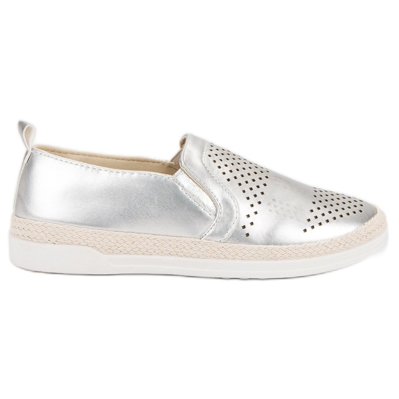 Sneakers Slip On traforate grigio
