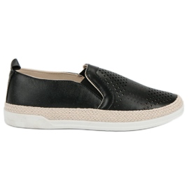 Sneakers Slip On traforate nero