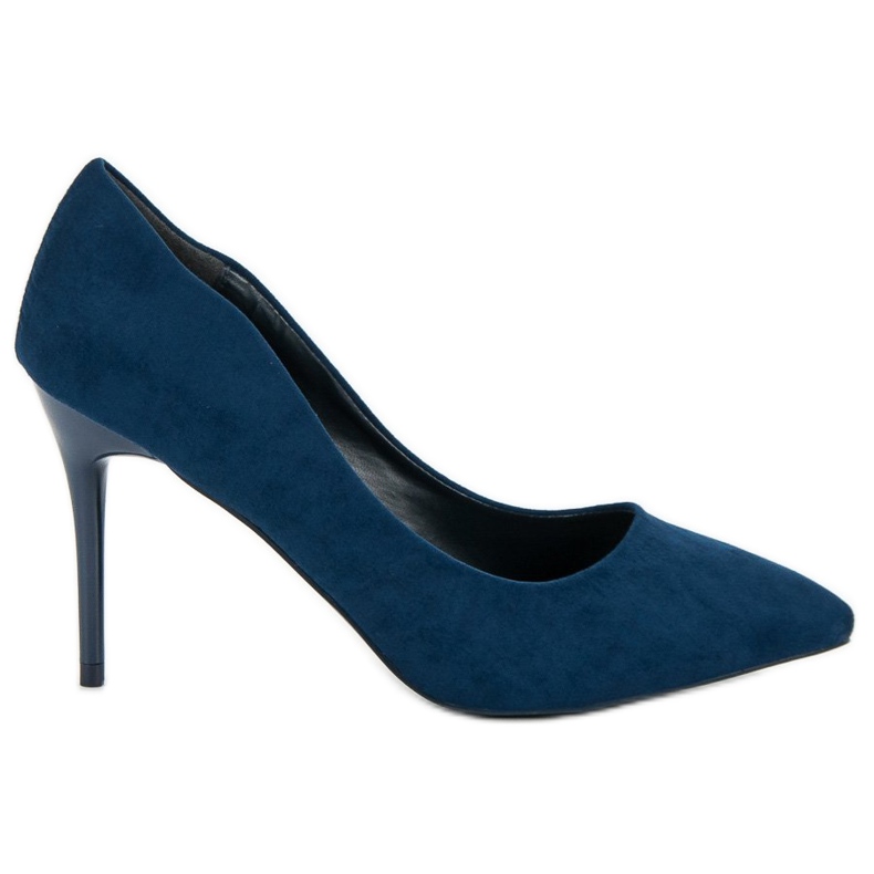 Small Swan Tacchi in pelle scamosciata alla moda blu