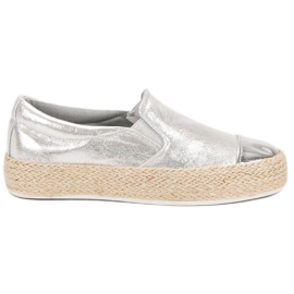 Sneakers argento alla moda grigio