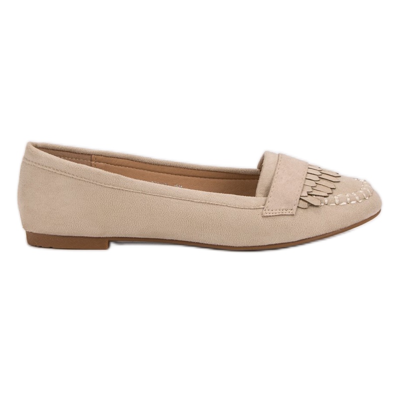 Small Swan Mocassini classici beige chiaro