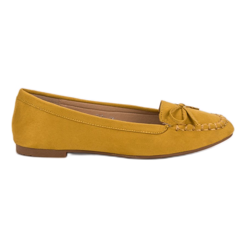 Small Swan Mocassini Gialli Con Fiocco giallo