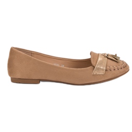 Small Swan Mocassini con frange marrone