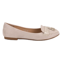 Small Swan Mocassini con frange marrone