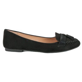 Small Swan Mocassini con frange nero