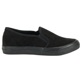 Sport Slip in pelle scamosciata nero