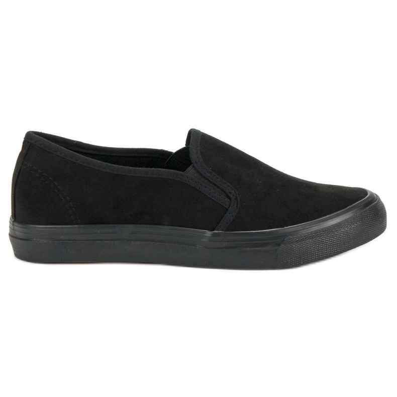Sport Slip in pelle scamosciata nero