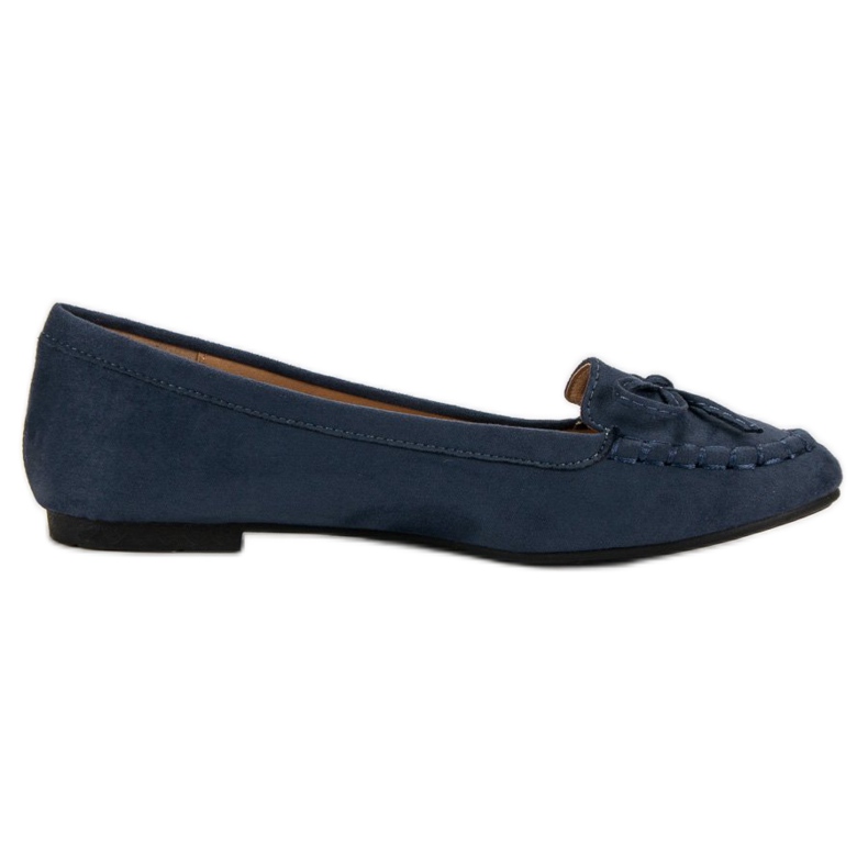 Small Swan Mocassini blu navy con fiocco