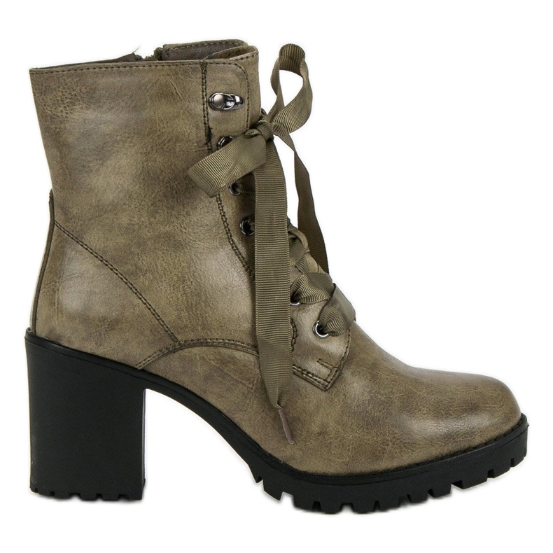 Queentina Stivali caldi sulla piattaforma verde