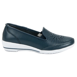 Scarpe traforate in pelle VINCEZA blu