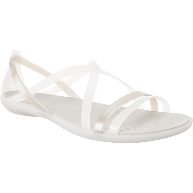 Crocs Sandalo Isabella con cinturino Oyster Bianco perla bianca