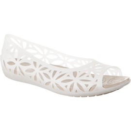 Crocs Ciottolo di ostrica piatto Isabella Jelly II bianco