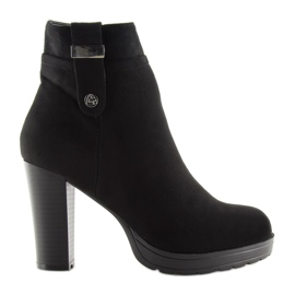 Stivali neri con tacco alto BK3233 Black nero