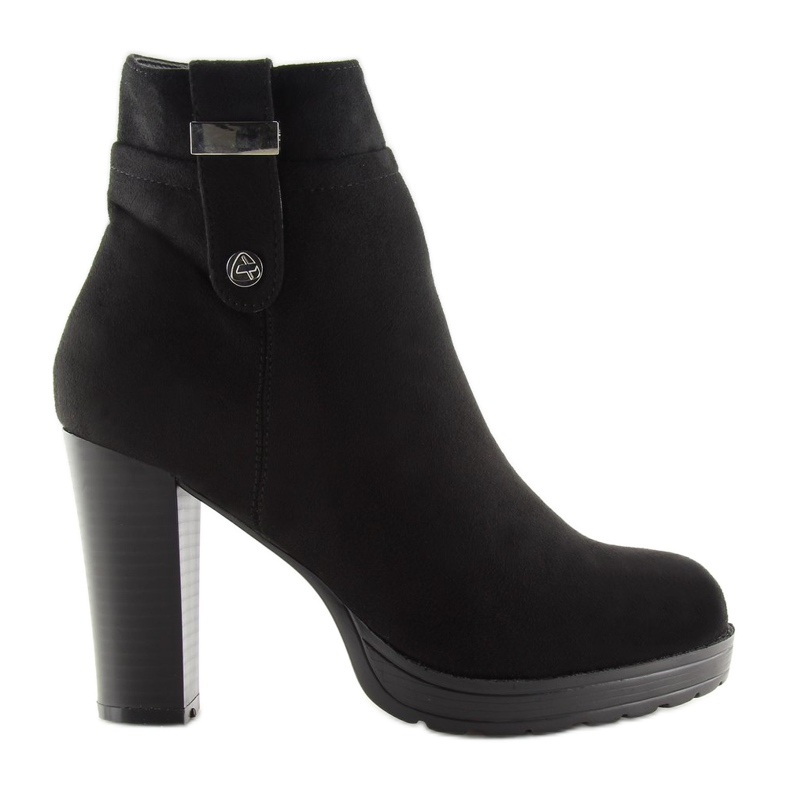 Stivali neri con tacco alto BK3233 Black nero