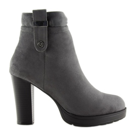 Grigio Stivali con tacco alto BK3233 Grigio