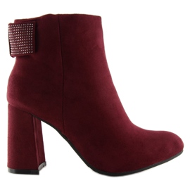 Stivali con tacco alto Z199 Borgogna bordeaux rosso