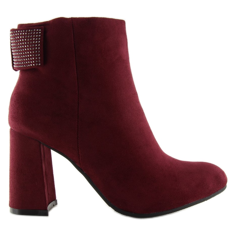 Stivali con tacco alto Z199 Borgogna bordeaux rosso