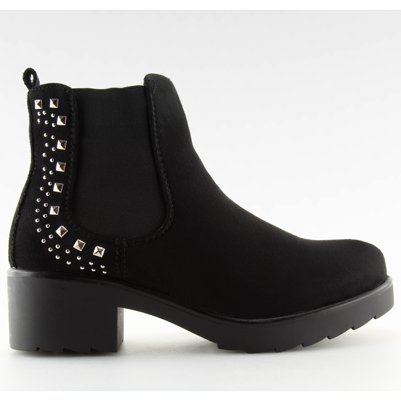 Stivali Jodhpur con borchie nere Z175 nere nero