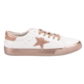 Scarpe da ginnastica basse alla moda bianco giallo