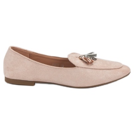 Small Swan Mocassini con glitter rosa