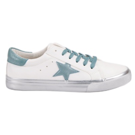 Scarpe da ginnastica basse alla moda bianca blu