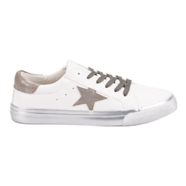 Scarpe da ginnastica basse alla moda bianco multicolore