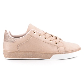 Anesia Paris Sneakers Cipria Con Glitter rosa