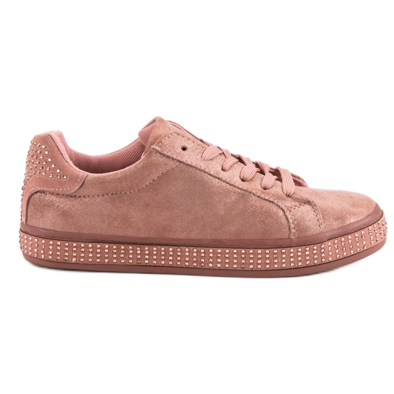 Scarpe sportive con cristalli rosa