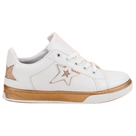 Scarpe sportive da donna bianco giallo