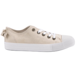 Sneakers basse beige