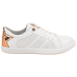 Scarpe sportive basse bianco giallo