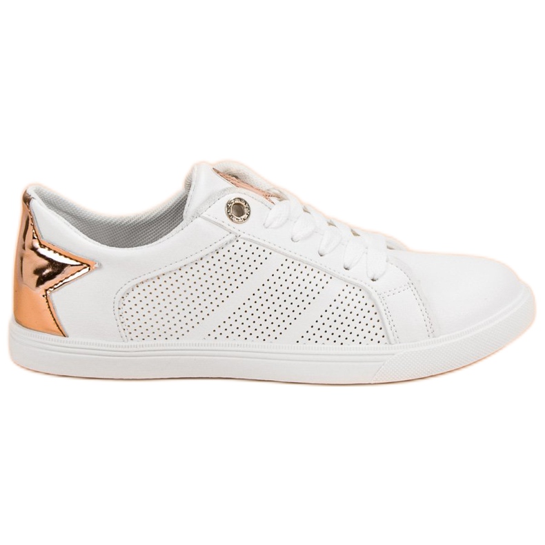 Scarpe sportive basse bianca giallo