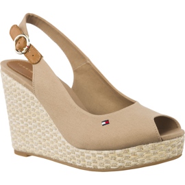 Tommy Hilfiger Iconic Elena Basic Sling Back 068 Cobblestone beige