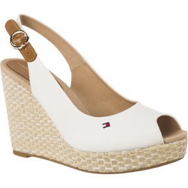 Tommy Hilfiger Iconic Elena Basic Sling Back 121 Whisper White bianco marrone