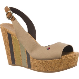 Tommy Hilfiger Wedge With Printed Stripes 068 Cobblestone marrone