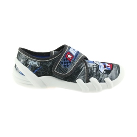 Pantofole per scarpe per bambini Befado 273X251 nero blu grigio rosso