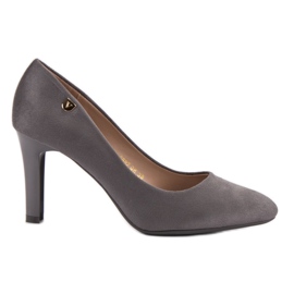 Décolleté VINCEZA in camoscio grigio