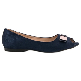 Ballerine Vinceza open toe blu